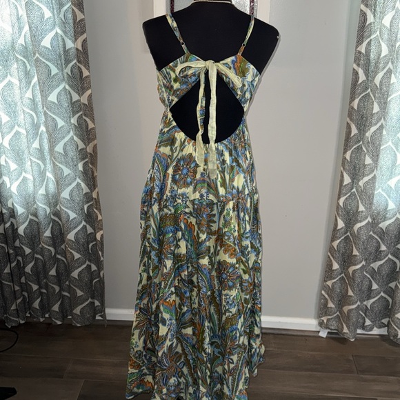 House of Harlow 100% Cotton Tie Back Maxi Dress Size Medium - Picture 5 of 12